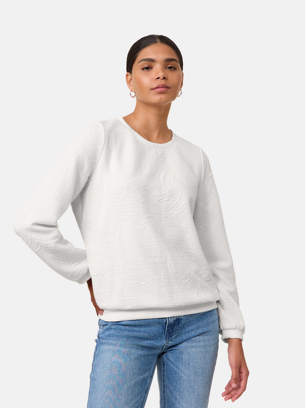 Taifun Sweatshirt Damen weiß, 34