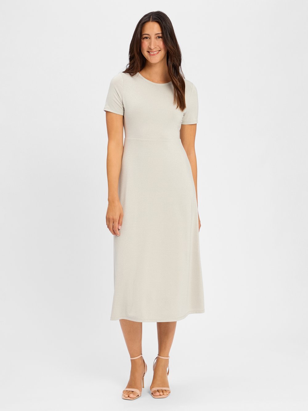 s.Oliver BLACK LABEL Jerseykleid Damen Viskose beige, 34