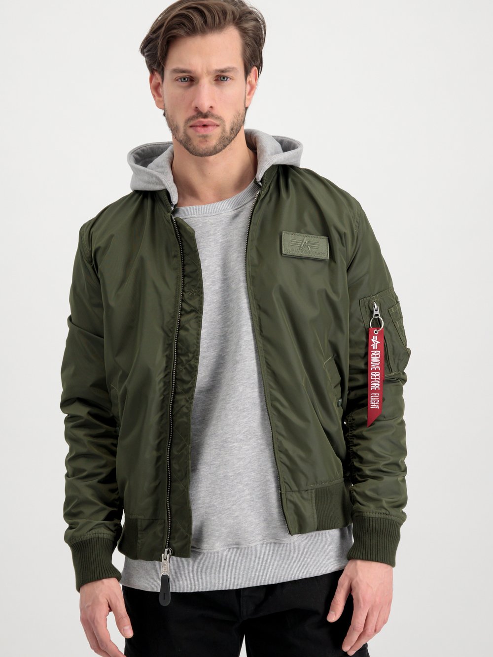 Thumbnail - Alpha Industries Bomberjacke Herren grün, XL