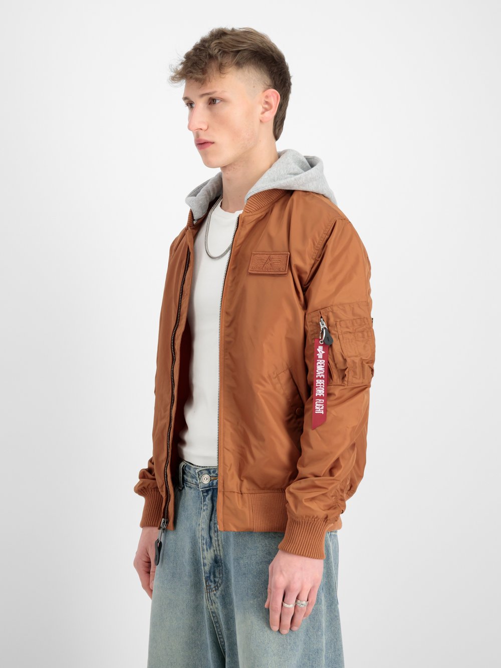 Alpha Industries Bomberjacke Herren Polyamid orange, S