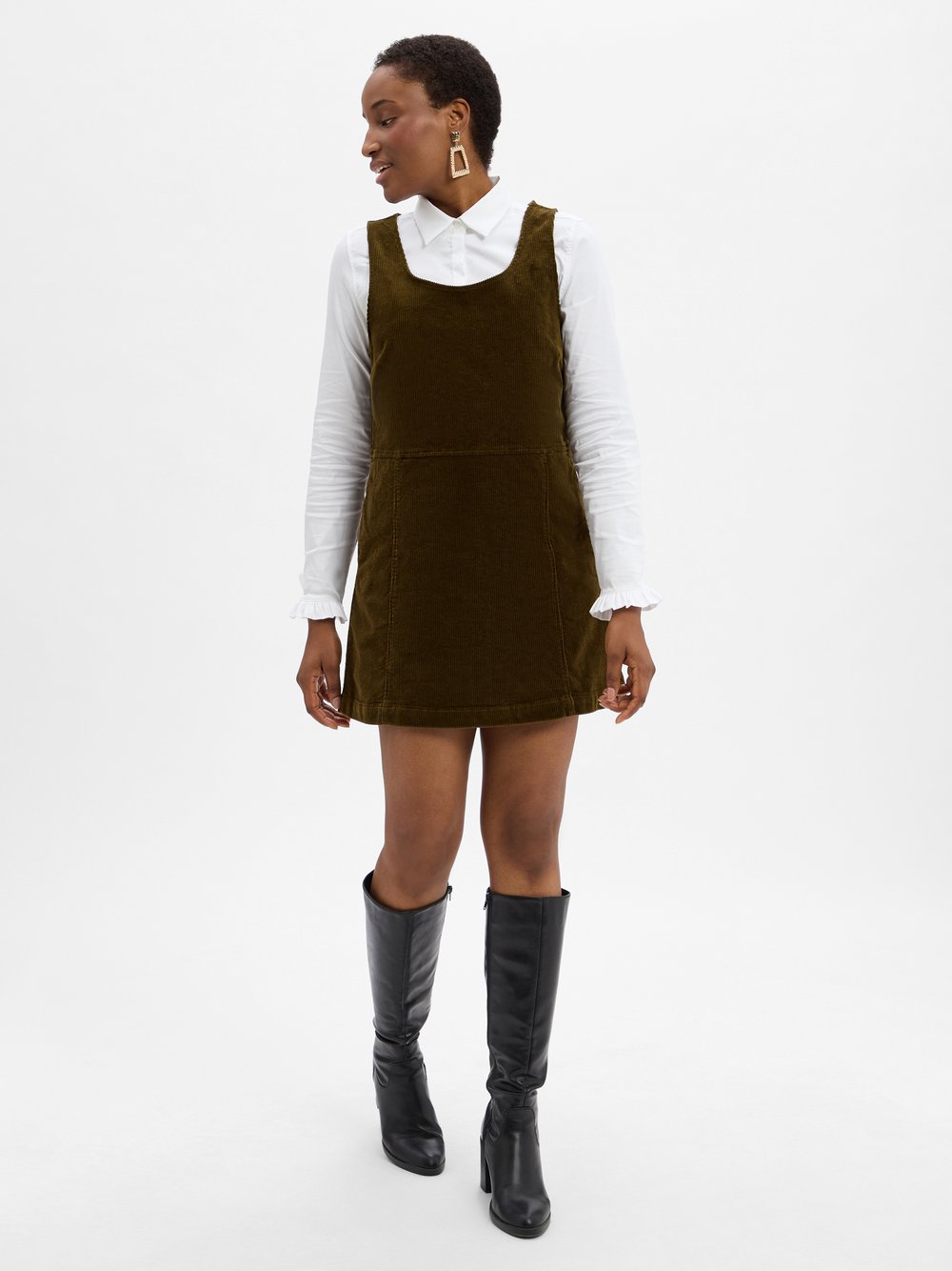 Marc O'Polo Denim Cordkleid Damen Baumwolle grün, L