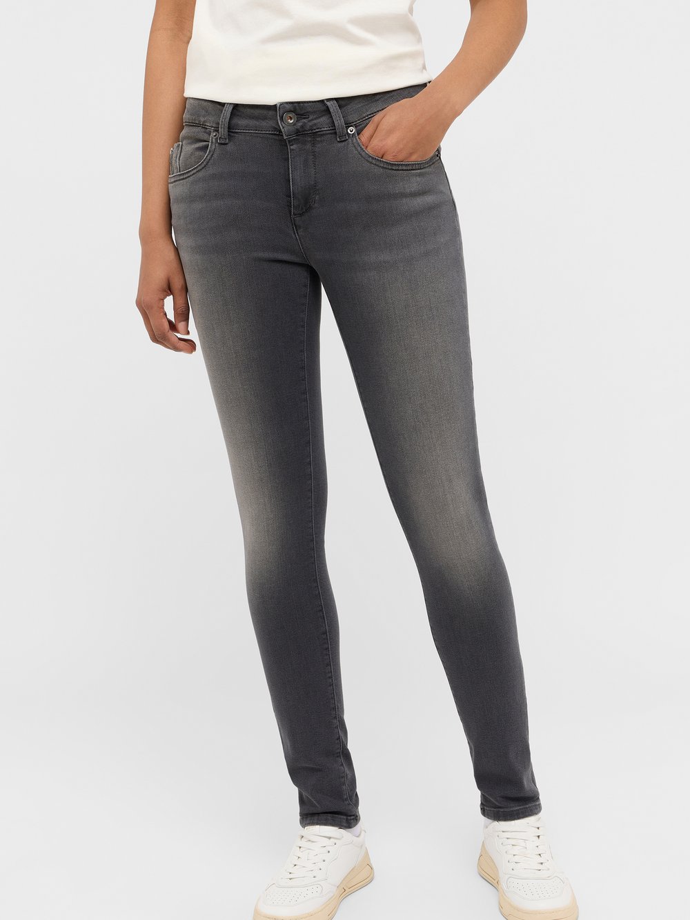 Mustang Jeans Damen Baumwolle grau, 34-34