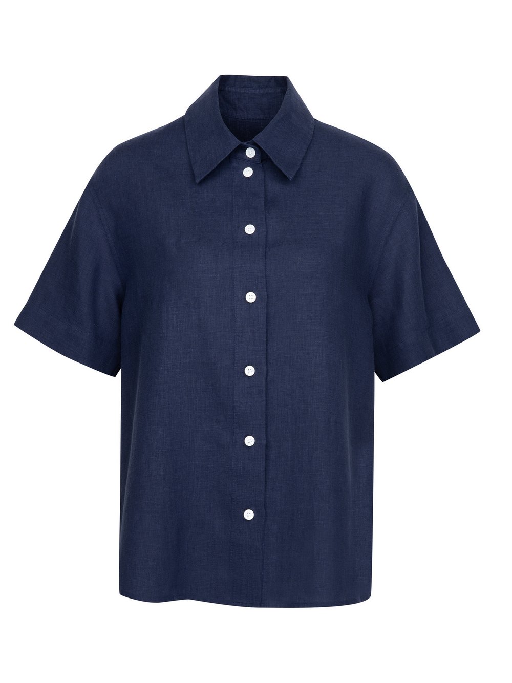 Seidensticker Hemdbluse Damen Leinen blau, 42