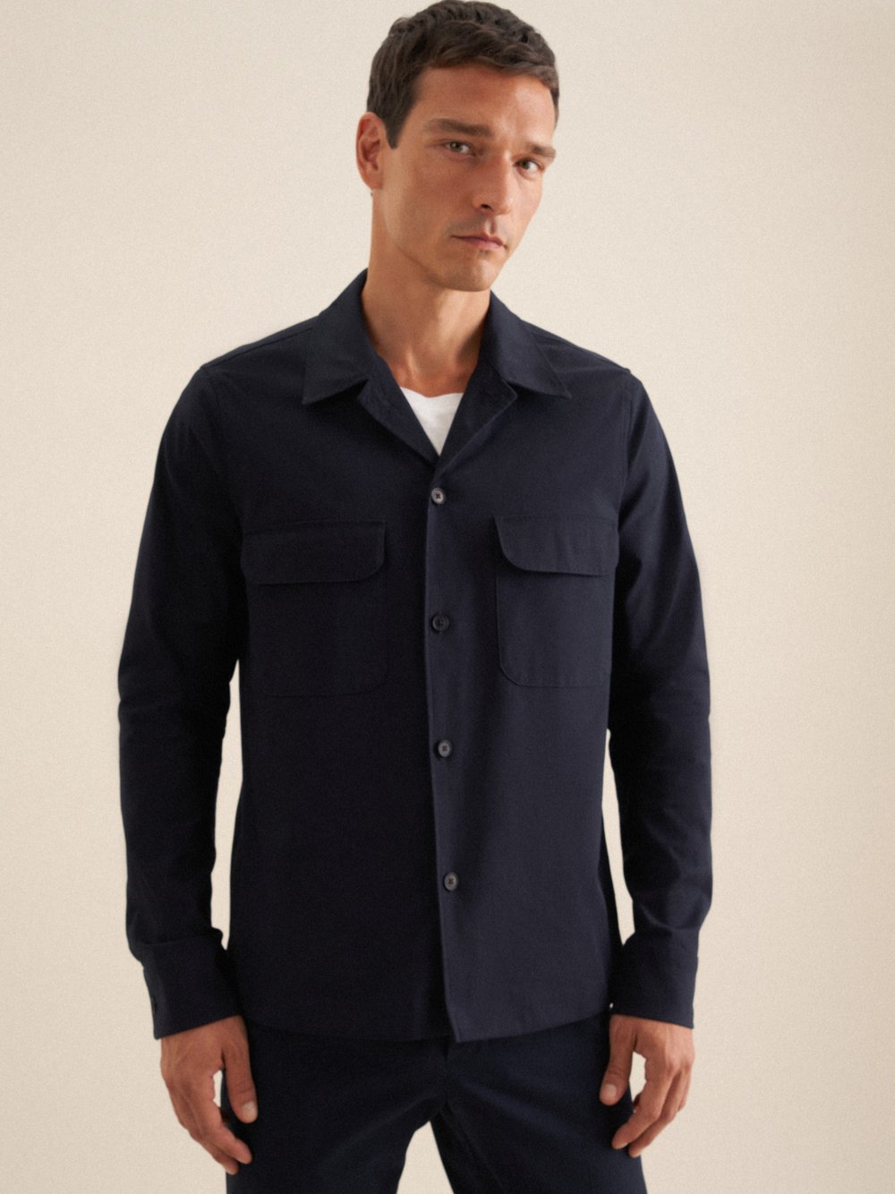 Seidensticker Overshirt Herren Regular Fit Baumwolle blau, XXL