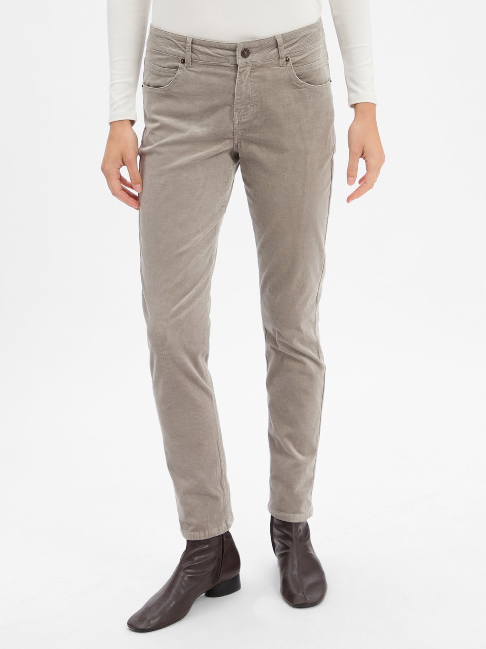 Franco Callegari Cordhose Damen Baumwolle grau, 42