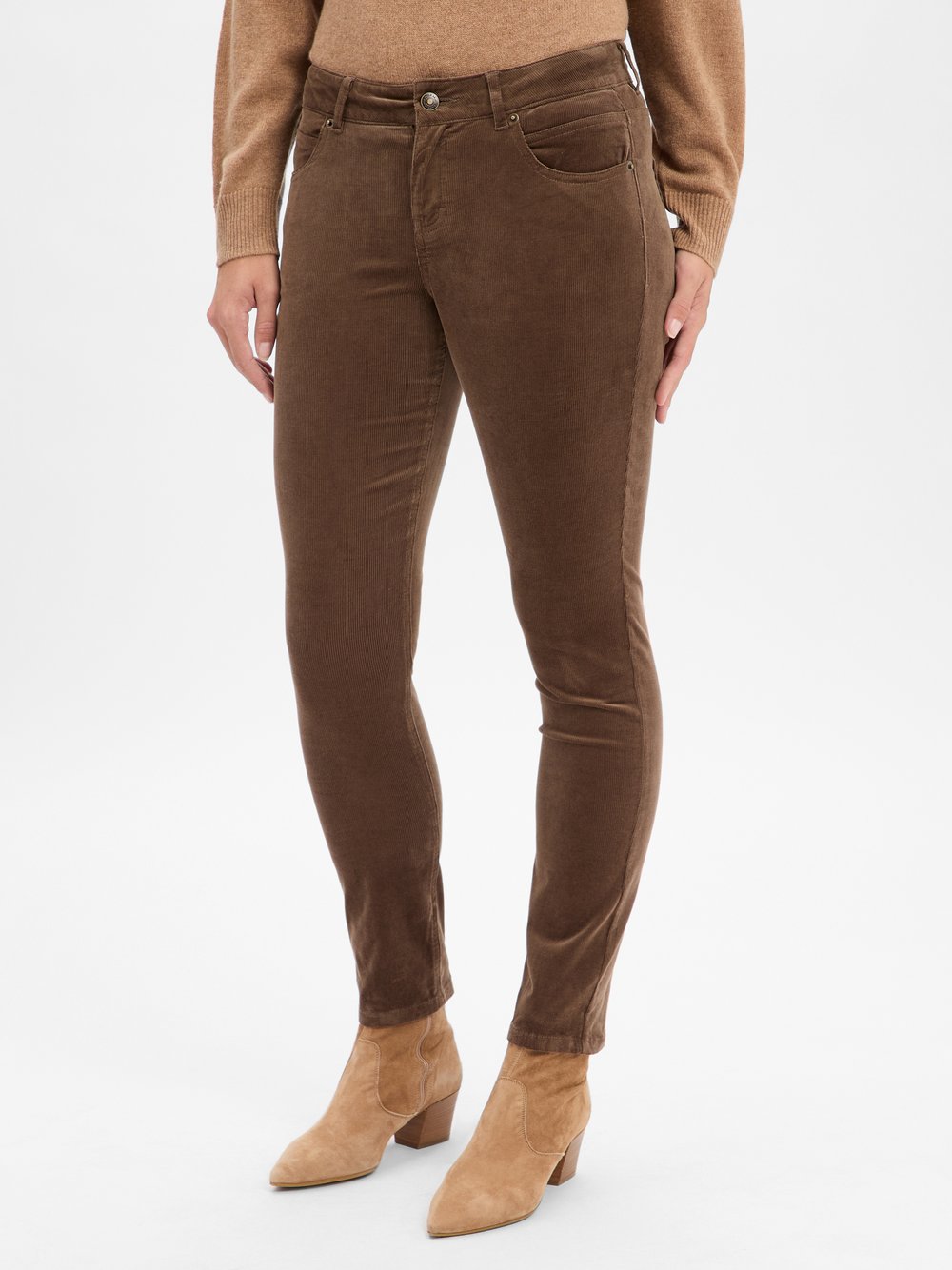 Franco Callegari Cordhose Damen Baumwolle braun, 34