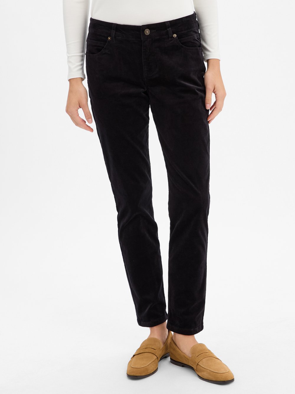 Franco Callegari Cordhose Damen Baumwolle schwarz, 42