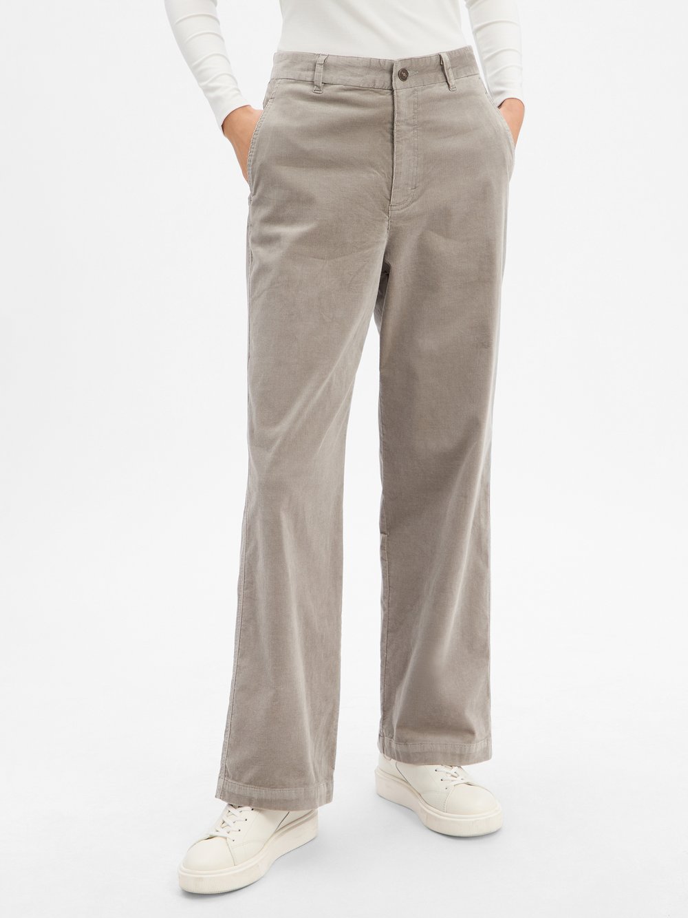 Franco Callegari Cordhose Damen Baumwolle grau, 40