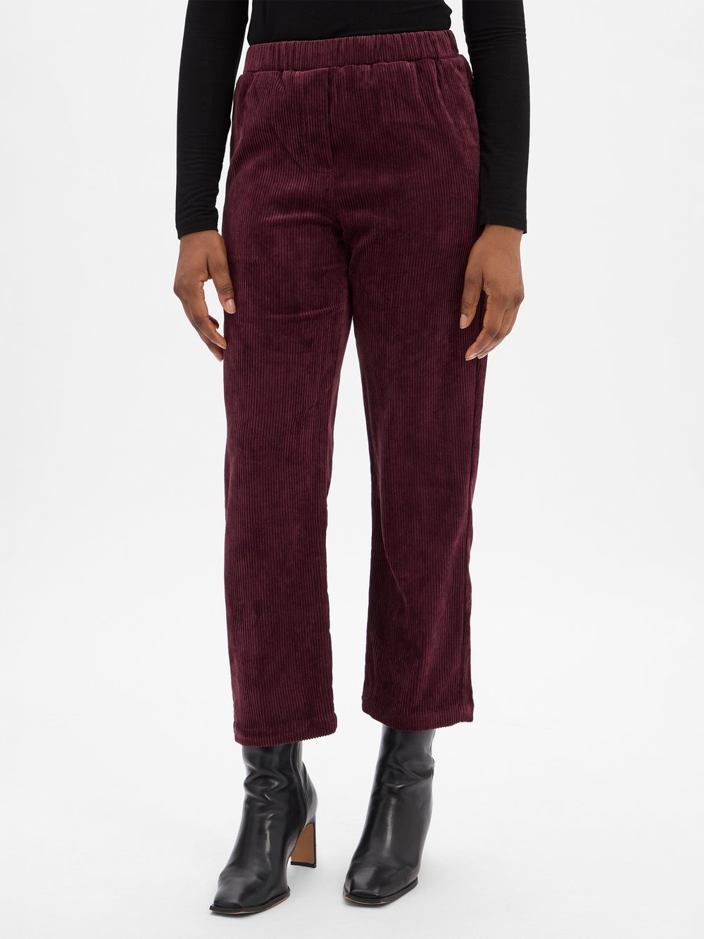 Marie Lund Cordhose Damen lila strukturiert, 44