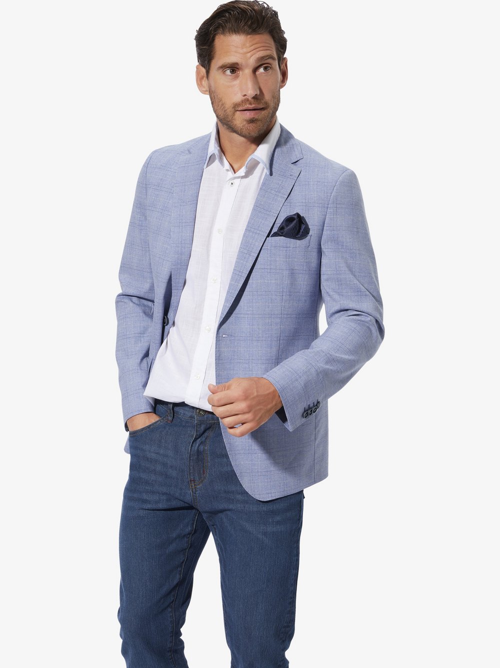 BABISTA Sakko Herren Regular Fit blau kariert, 54