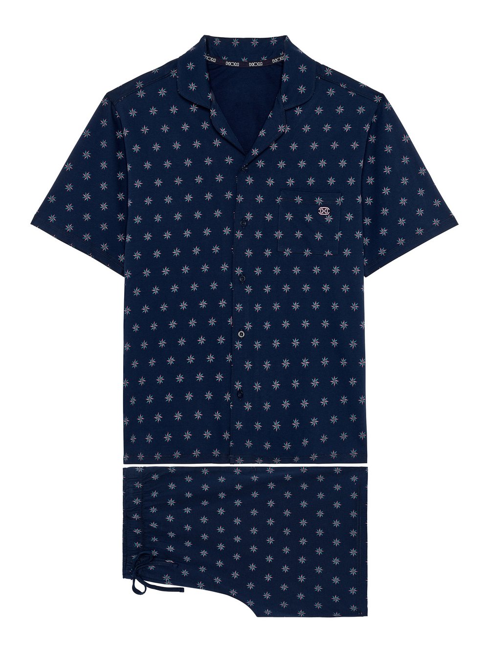 HOM Shorty  Herren Jersey blau gepunktet, XL