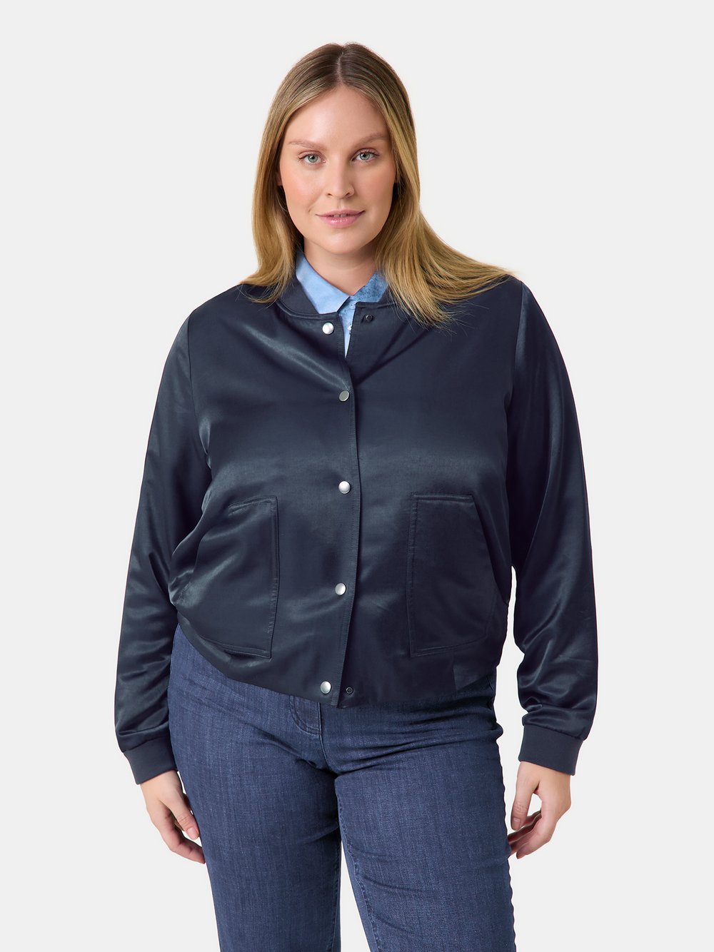 Samoon Blouson Damen Viskose blau, 42