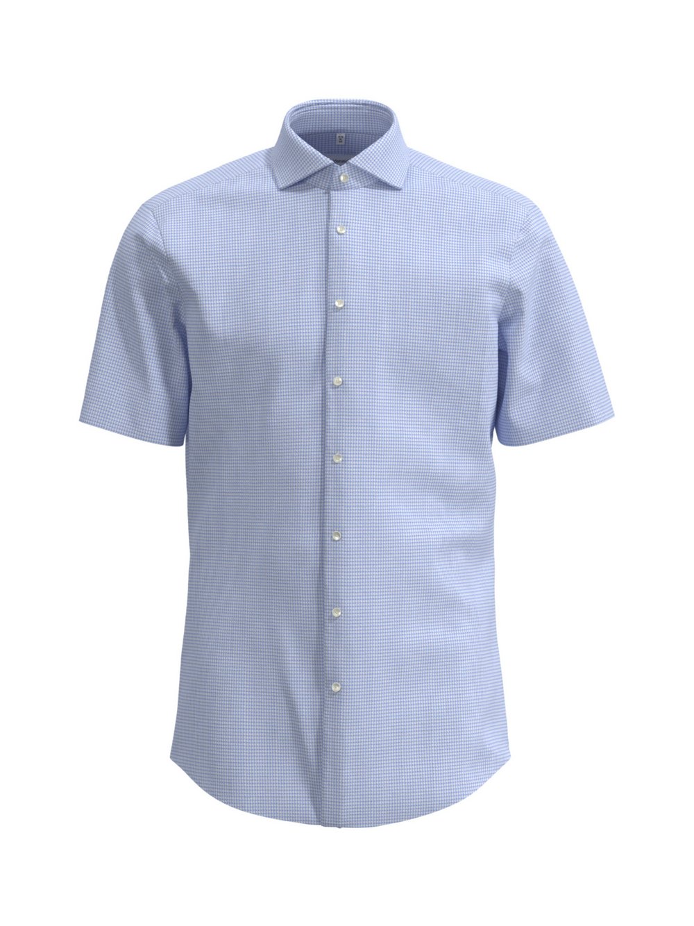 Seidensticker Business Hemd Herren Regular Fit Baumwolle blau strukturiert, 40