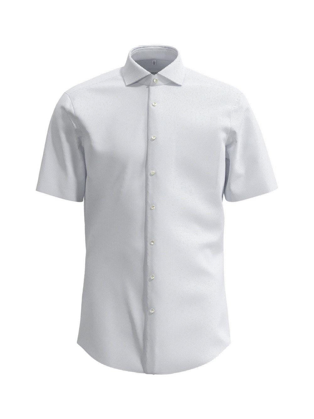 Seidensticker Business Hemd Herren Regular Fit Baumwolle blau strukturiert, 48