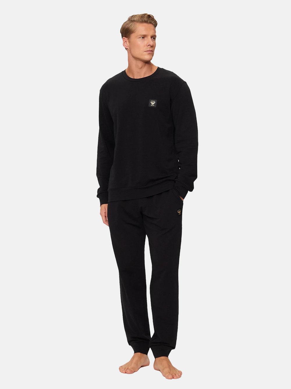 Thumbnail - Emporio Armani Trainingsanzug Herren Regular Fit Baumwolle schwarz, M