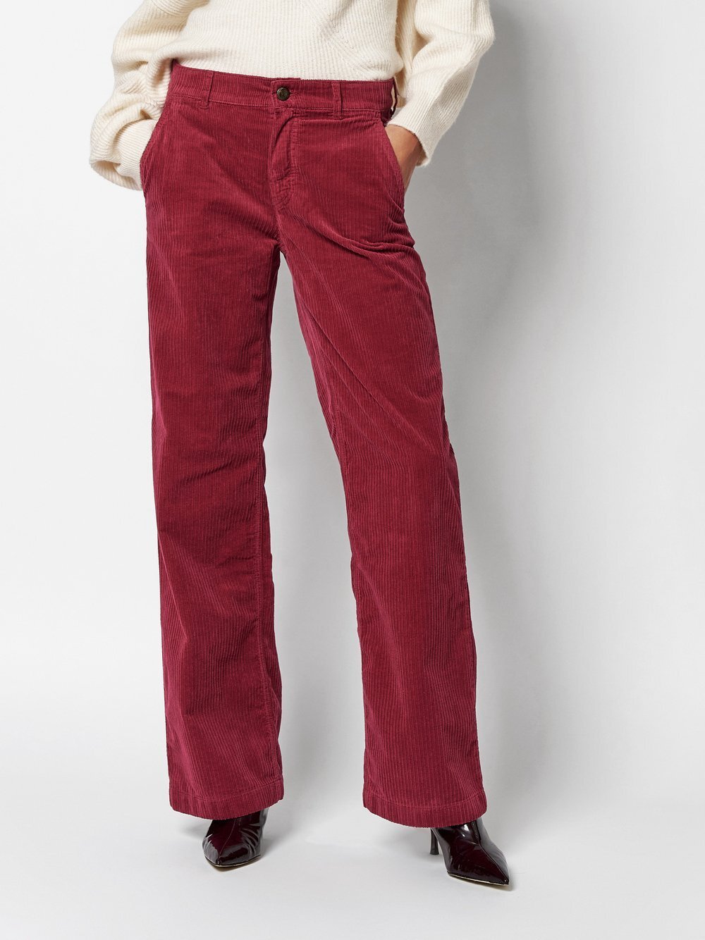 Rosner Hose Damen Baumwolle rot, 44-32