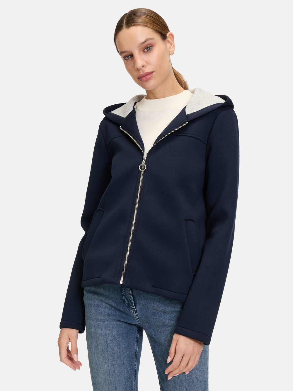 Amber & June Übergangsjacke Damen Viskose blau, 34