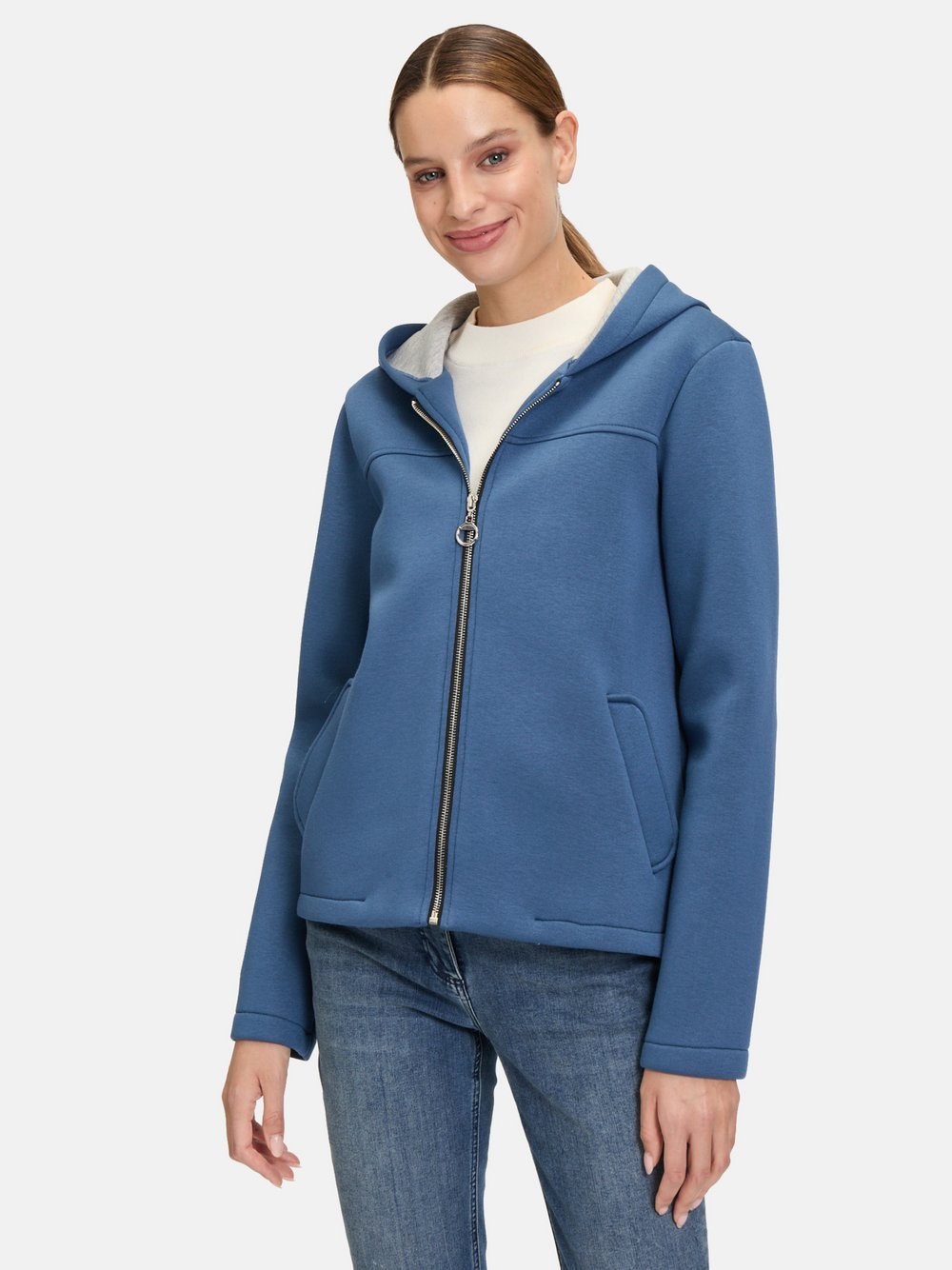 Amber & June Übergangsjacke Damen Viskose blau, 44