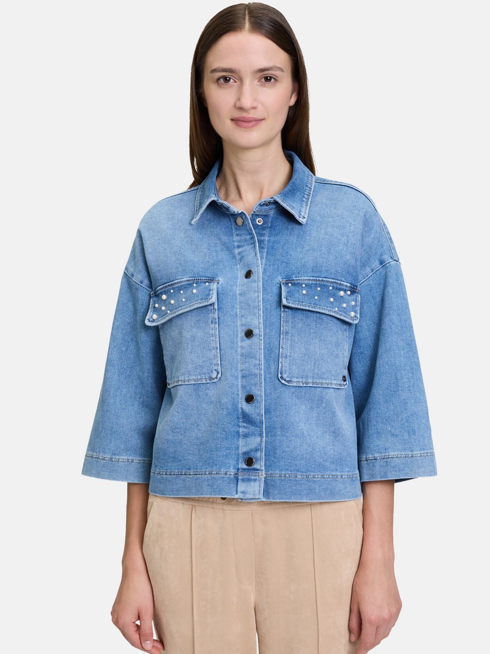 Betty & Co Jeansjacke Damen Baumwolle blau, 44