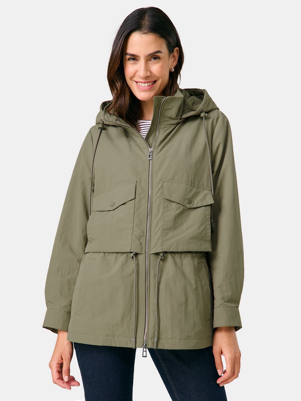 Gerry Weber Outdoorjacke Damen Polyamid grün, 50