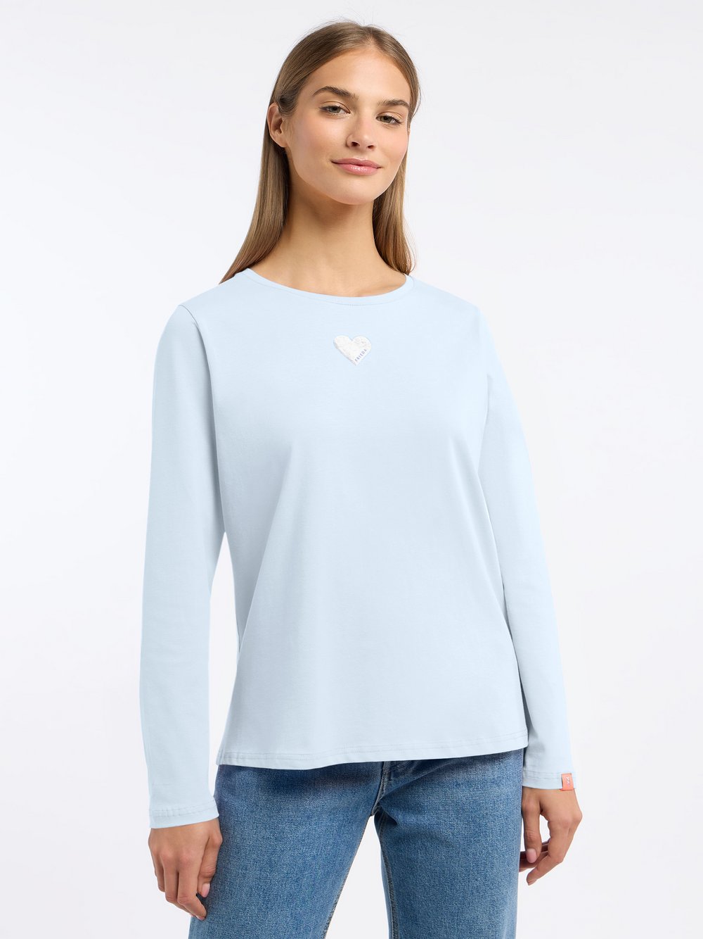 Thumbnail - Frieda & Freddies Langarmshirt Damen Baumwolle blau, 40