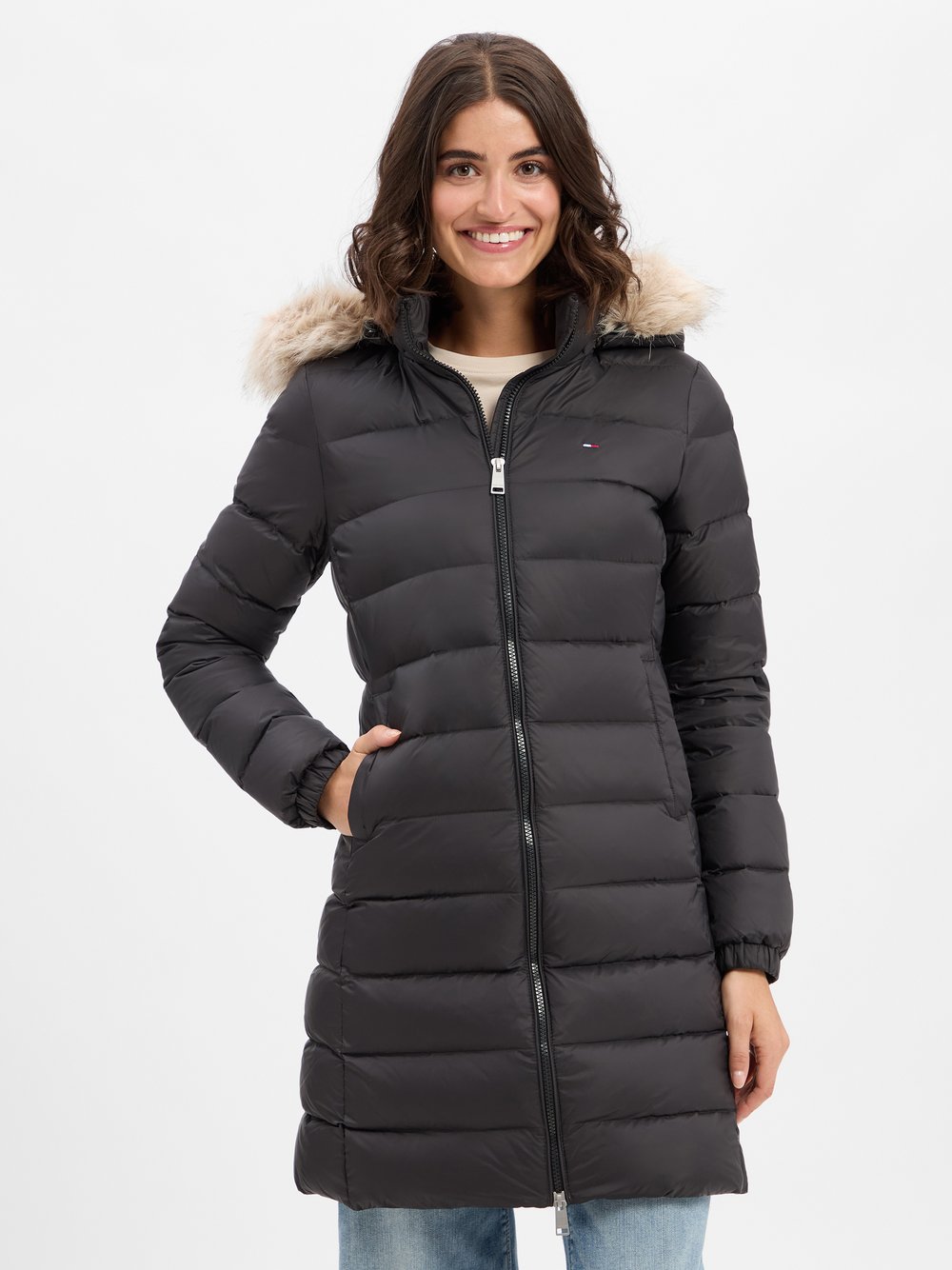 Thumbnail - Tommy Jeans Daunenmantel Damen schwarz, XS