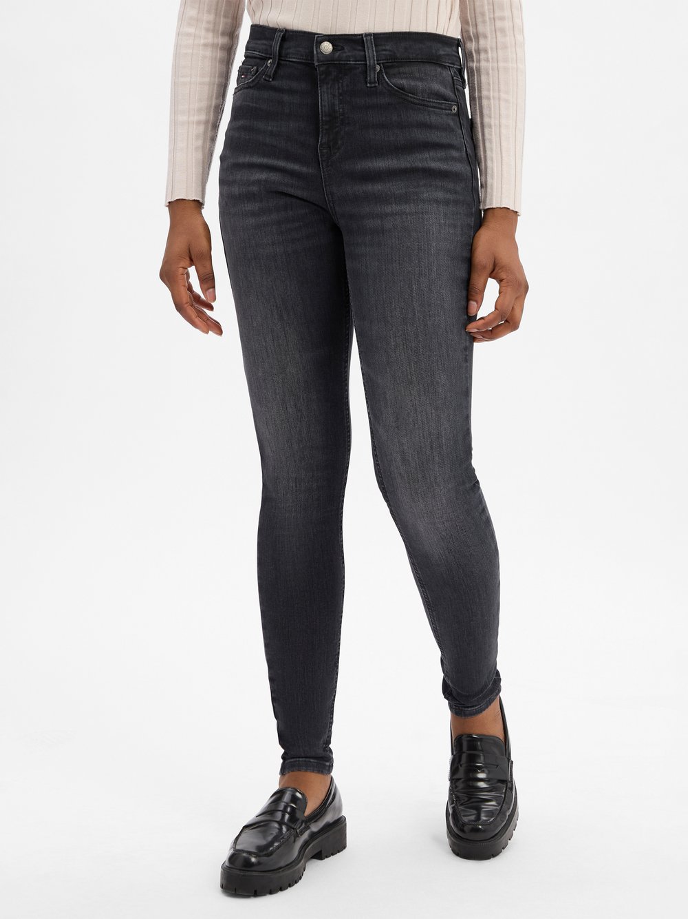 Tommy Jeans Skinny Jeans Damen Baumwolle schwarz, 29-32