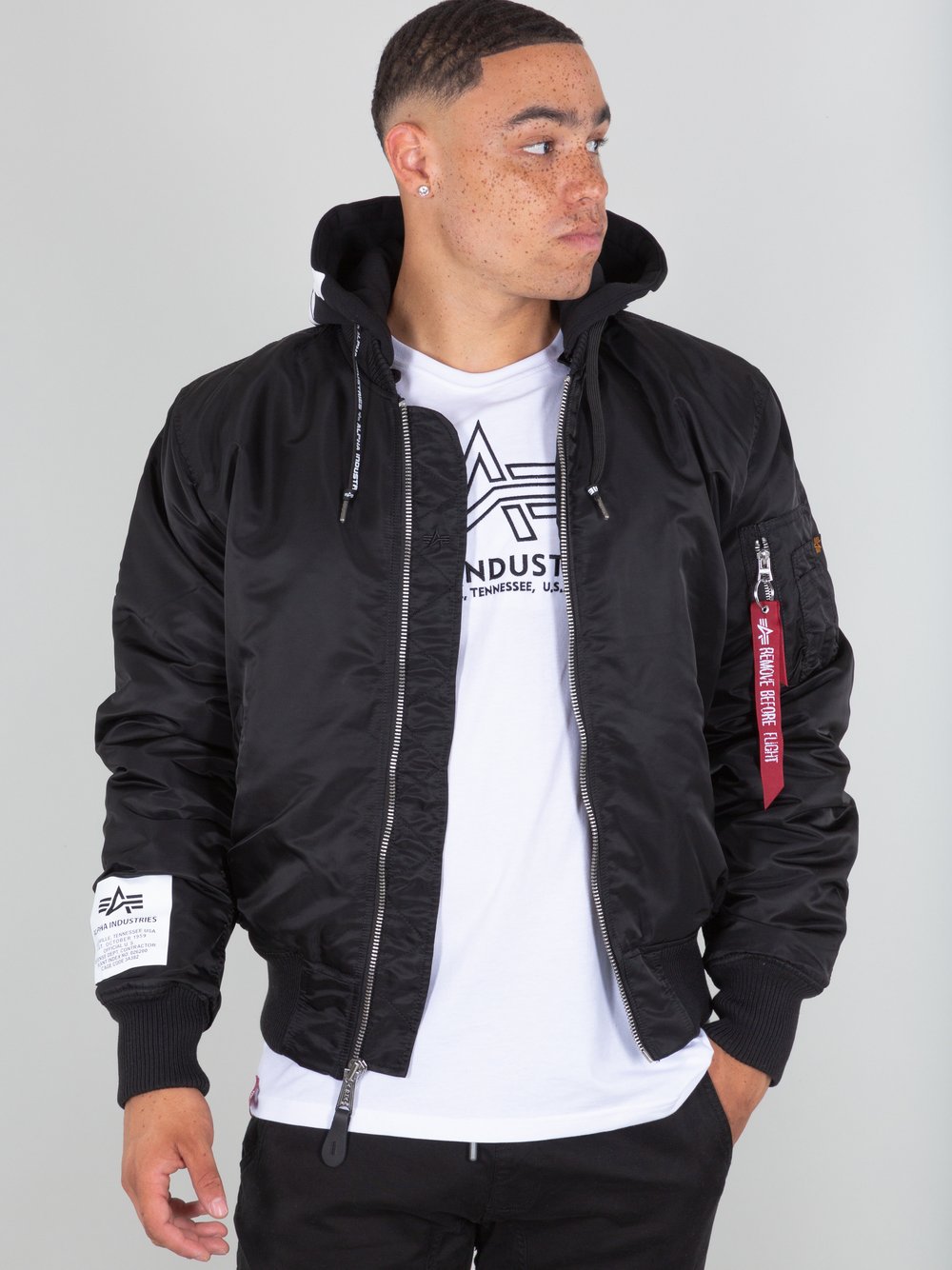 Alpha Industries Bomberjacke Herren schwarz, M