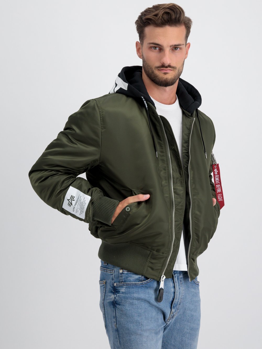 Alpha Industries Bomberjacke Herren grün, L