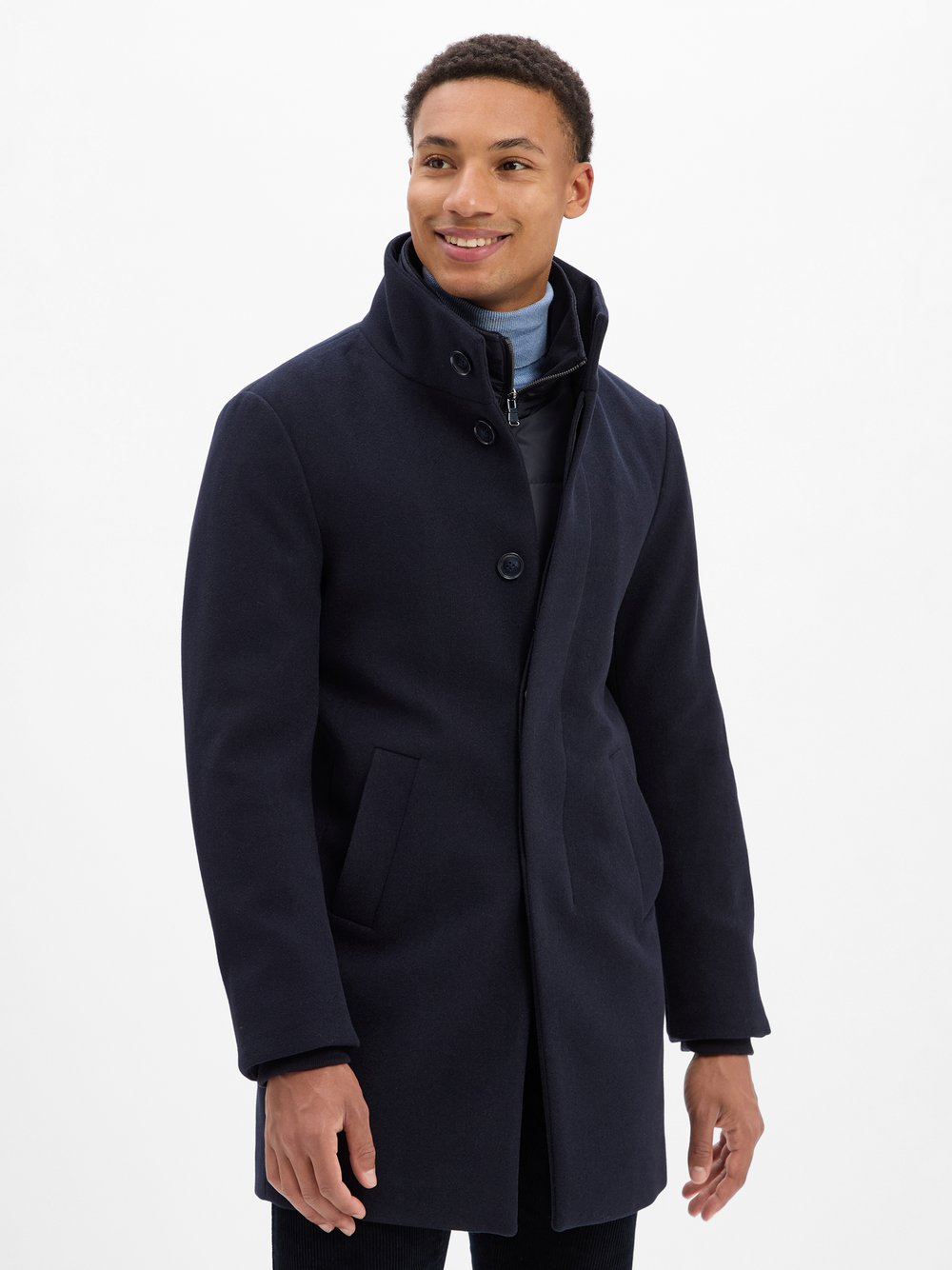 Finshley & Harding Kurzmantel Herren blau, 52