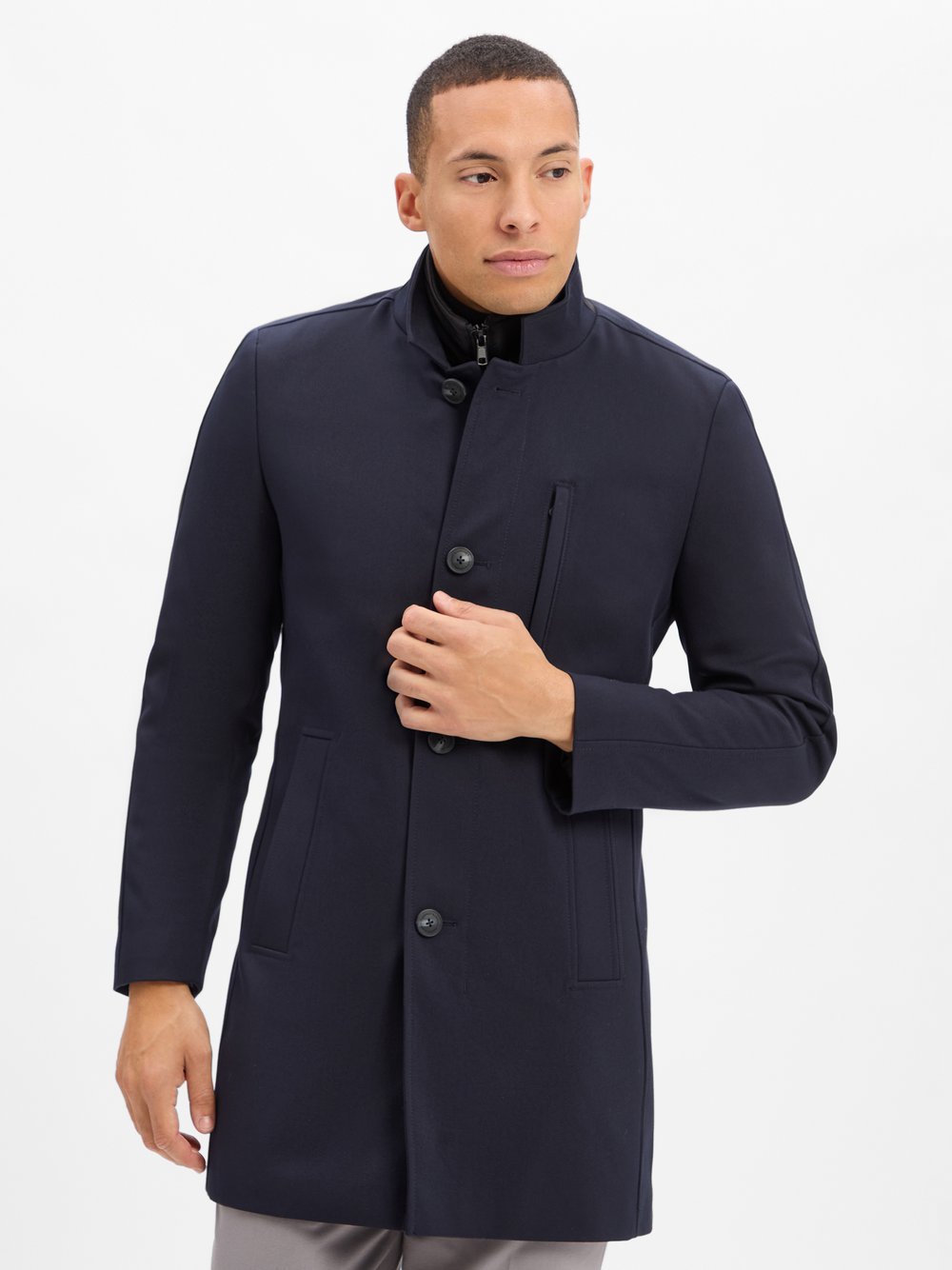 Finshley & Harding Kurzmantel Herren blau, 52