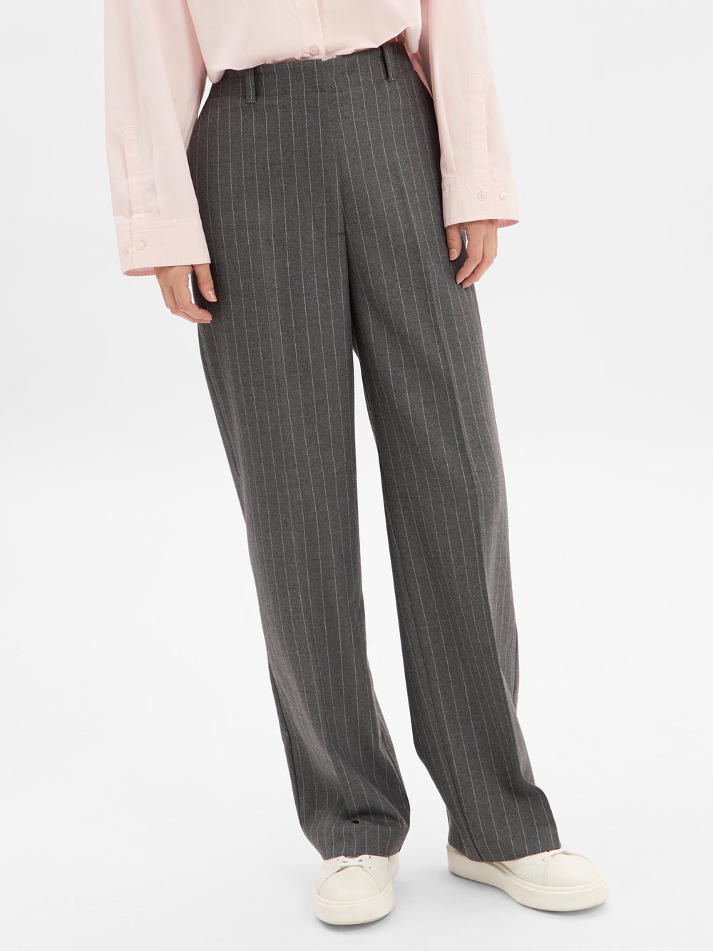 Thumbnail - Tommy Hilfiger Stoffhose Damen grau gestreift, 40