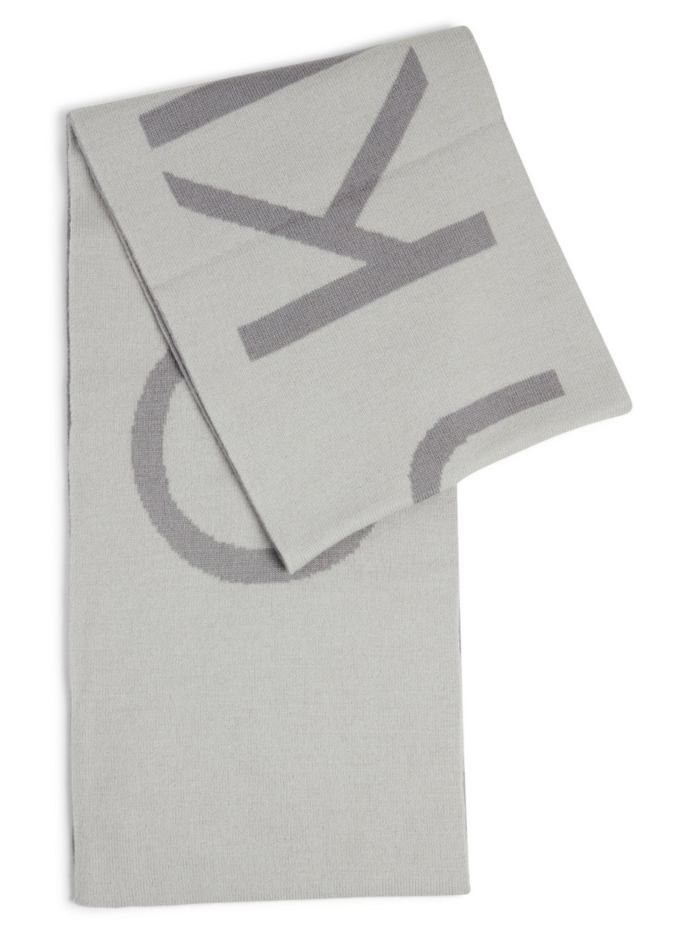 Thumbnail - Calvin Klein Strickschal mit Cashmere-Anteil Damen Wolle grau gemustert, ONE SIZE