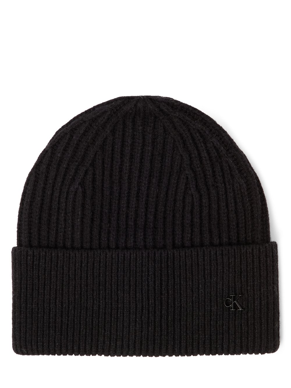 Thumbnail - Calvin Klein Strickmütze Damen Lambswool schwarz, ONE SIZE