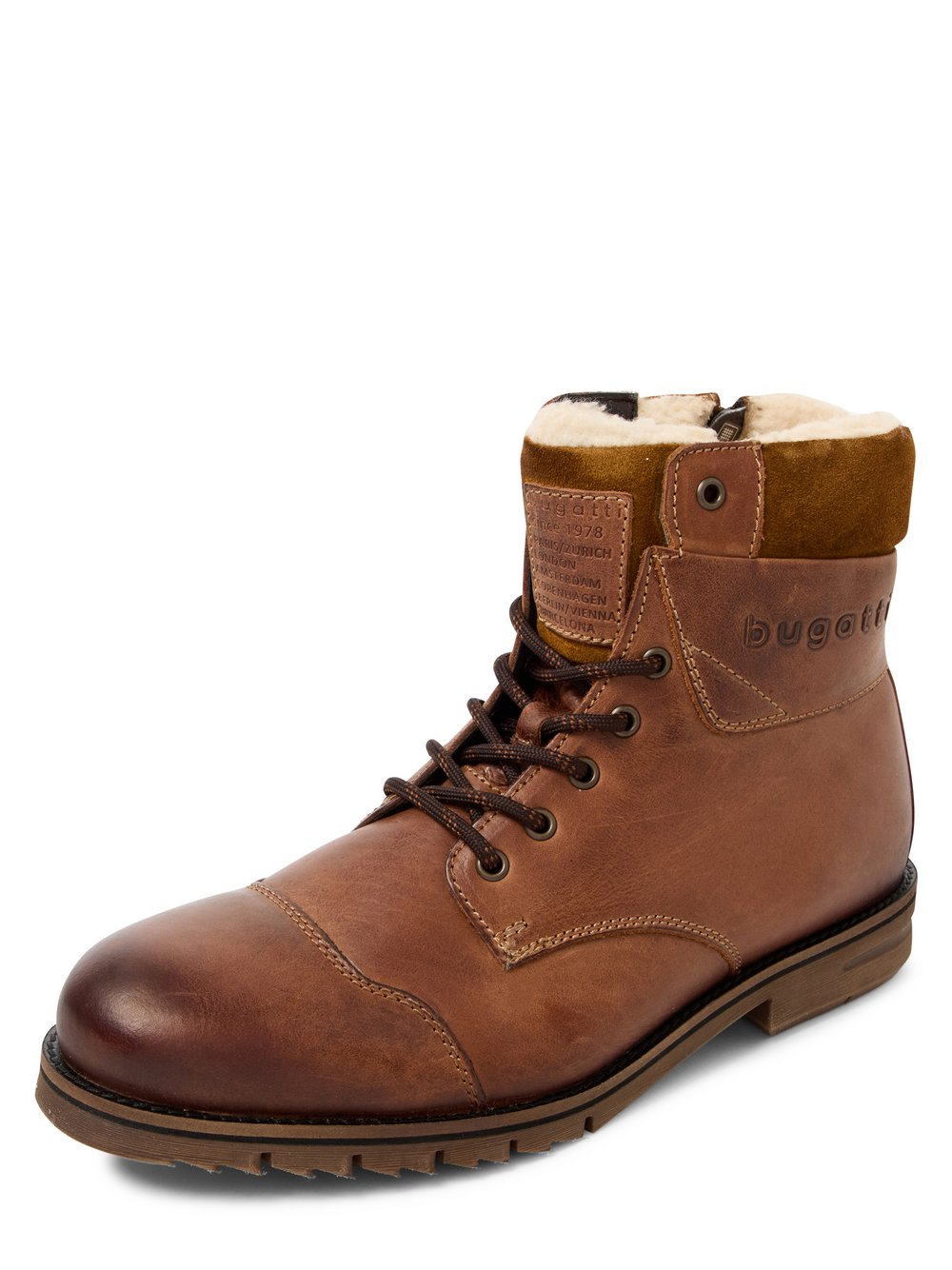 Bugatti Boots Herren Leder braun, 42