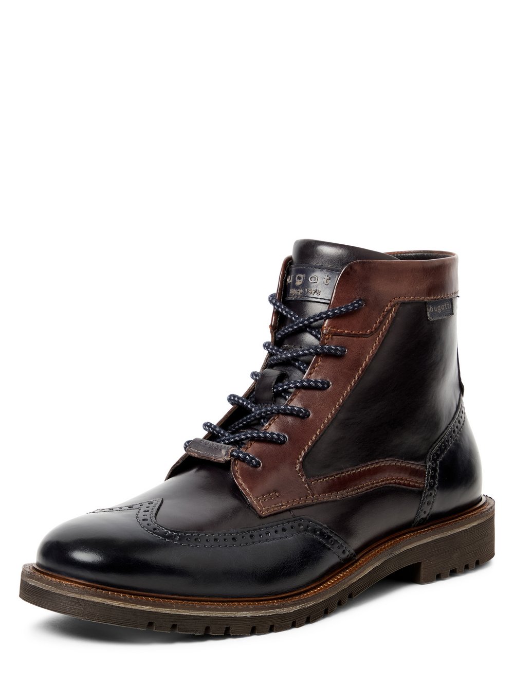 Bugatti Schnürstiefel Herren Leder braun, 41