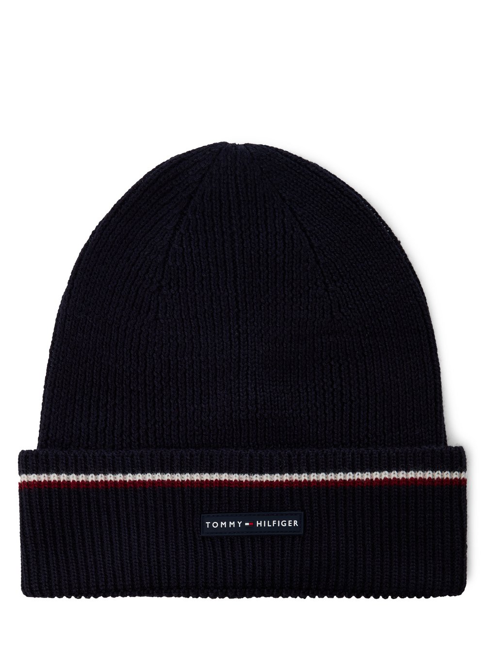 Tommy Hilfiger Beanie mit Woll-Anteil Herren Wolle blau, ONE SIZE