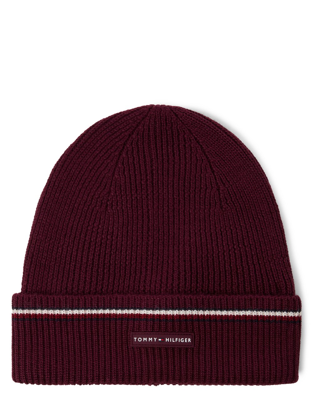 Tommy Hilfiger Beanie mit Woll-Anteil Herren Wolle rot, ONE SIZE
