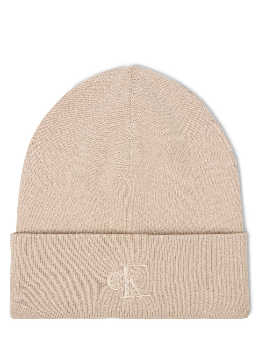 Calvin Klein Mütze Damen Viskose beige, ONE SIZE