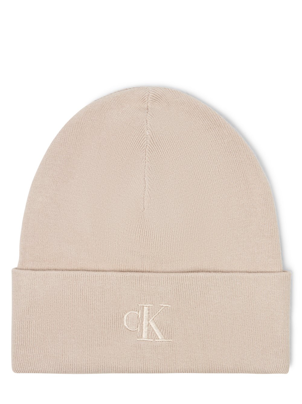 Calvin Klein Mütze Damen Viskose beige, ONE SIZE