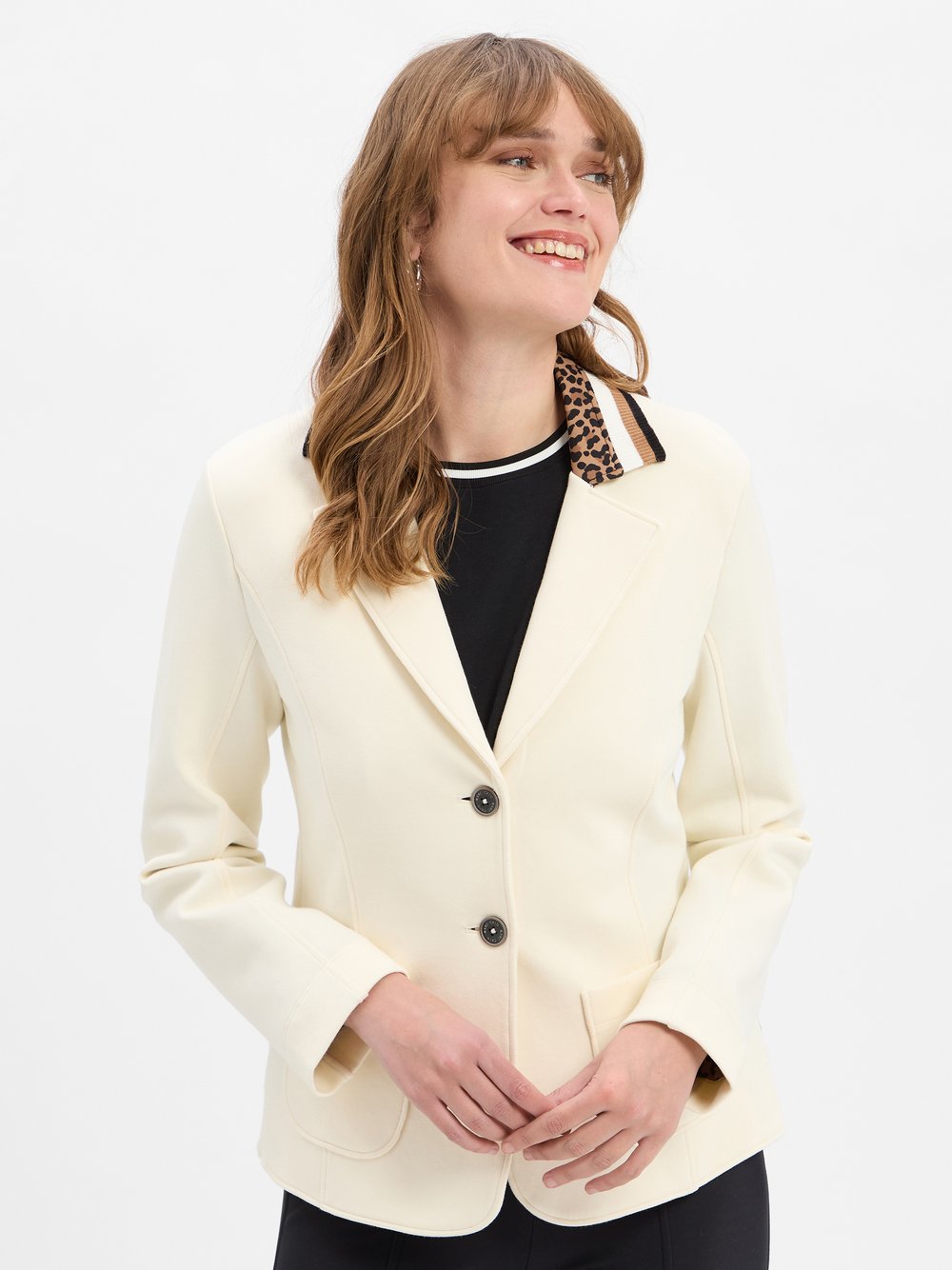 Marc Cain Blazer Damen Baumwolle mehrfarbig, 36