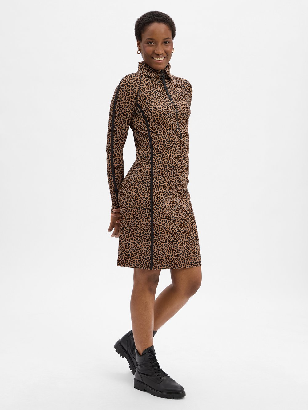 Marc Cain Kleid Damen Baumwolle mehrfarbig bedruckt, 36