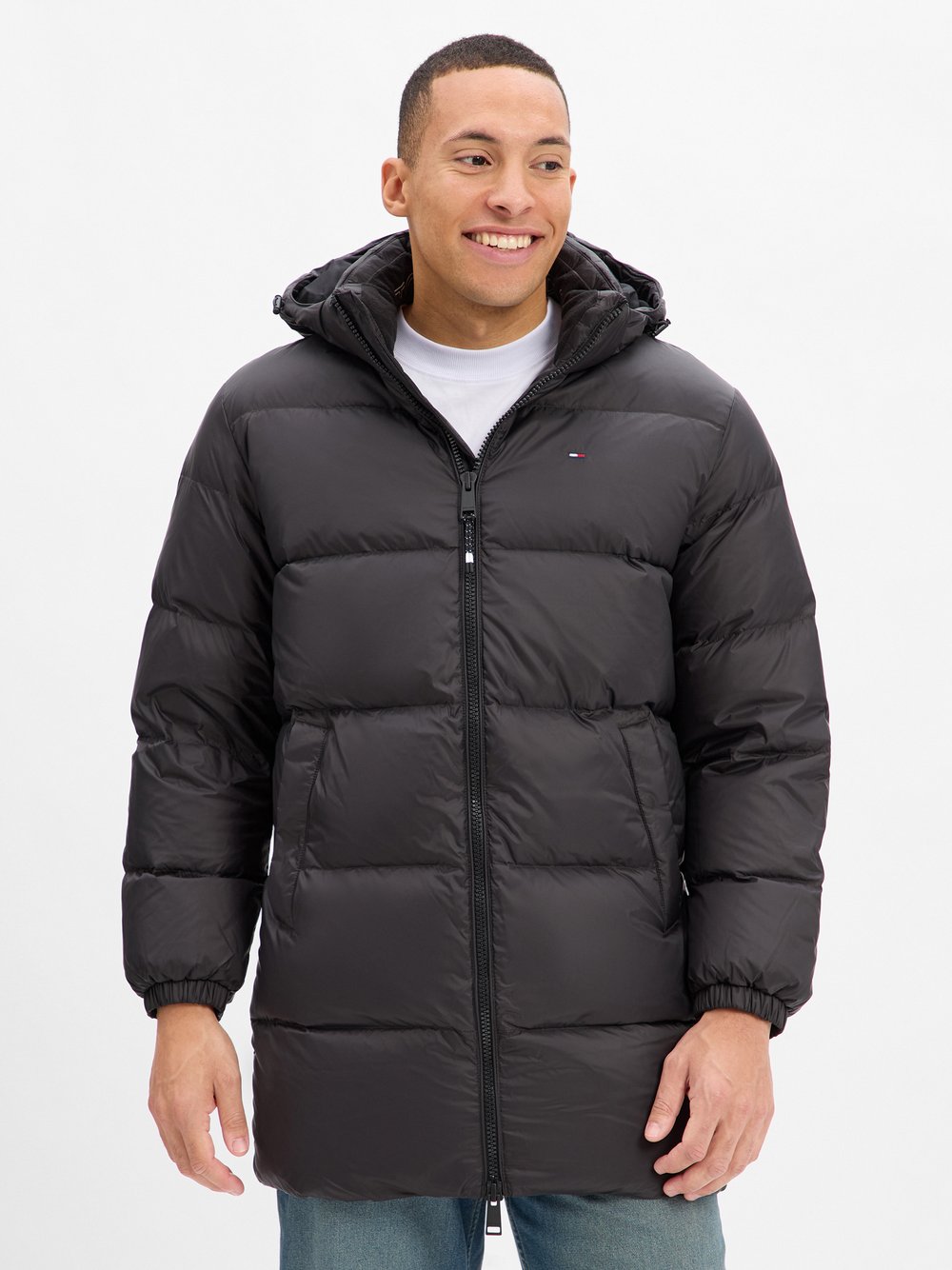 Tommy Jeans Daunenjacke Herren Polyamid schwarz, XXL