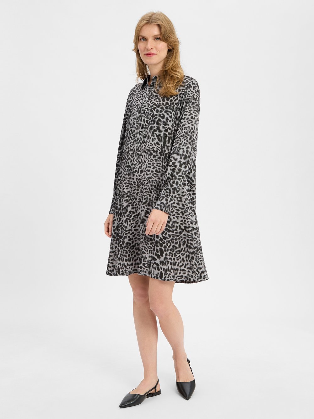 comma Hemdblusenkleid Damen Viskose mehrfarbig gemustert, 38