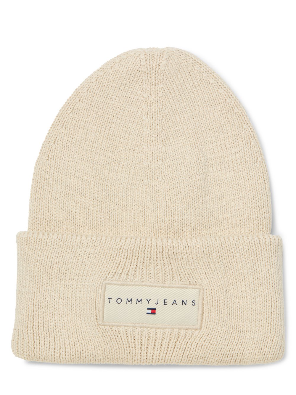 Tommy Jeans Strickmütze Herren Baumwolle beige, ONE SIZE