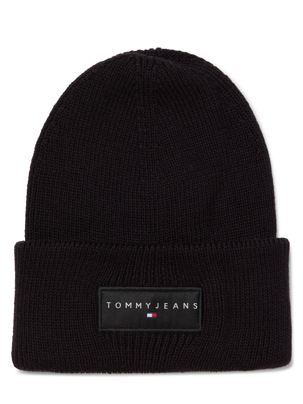 Tommy Jeans Strickmütze Herren Baumwolle schwarz, ONE SIZE