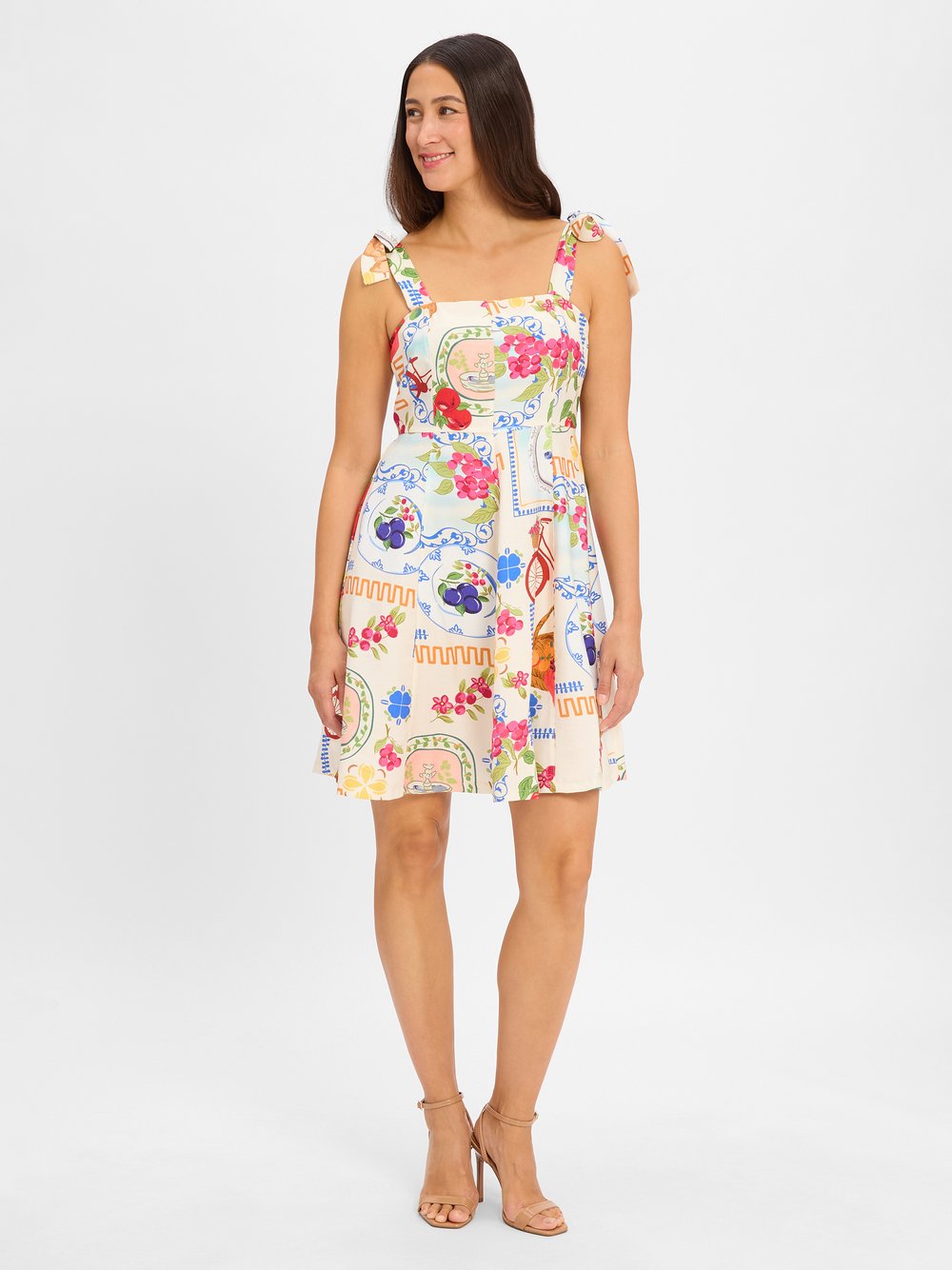 Marie Lund Sommerkleid Damen Viskose mehrfarbig gemustert, 42