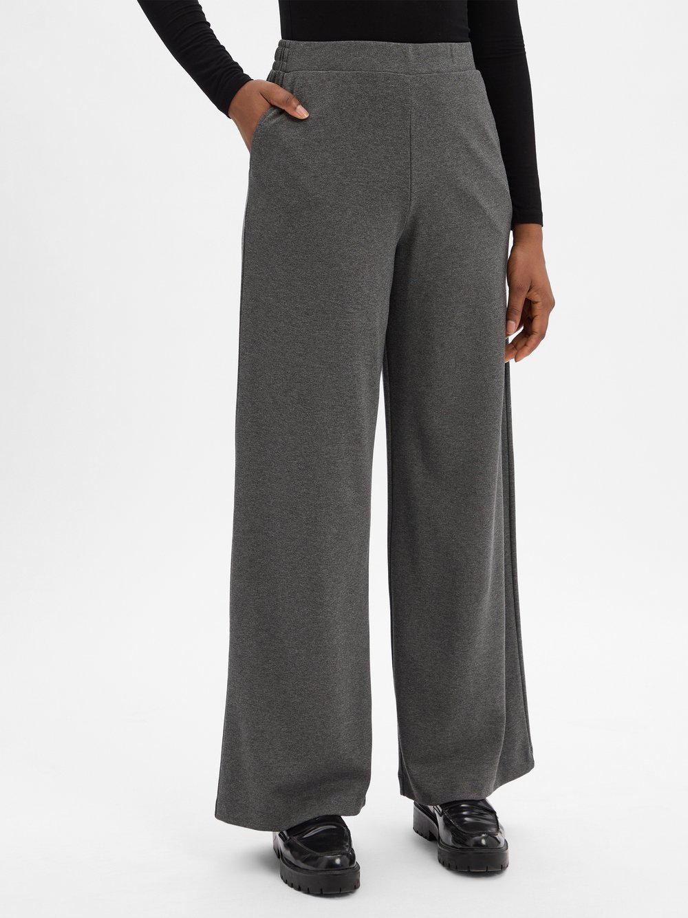 ARMEDANGELS Stoffhose Damen Viskose grau meliert, L