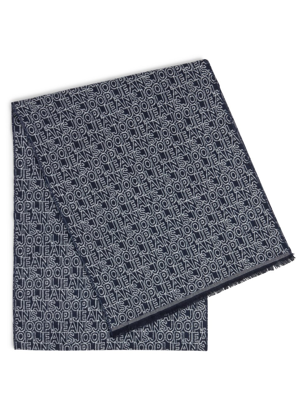 Joop Jeans Schal Herren Viskose blau gemustert, ONE SIZE