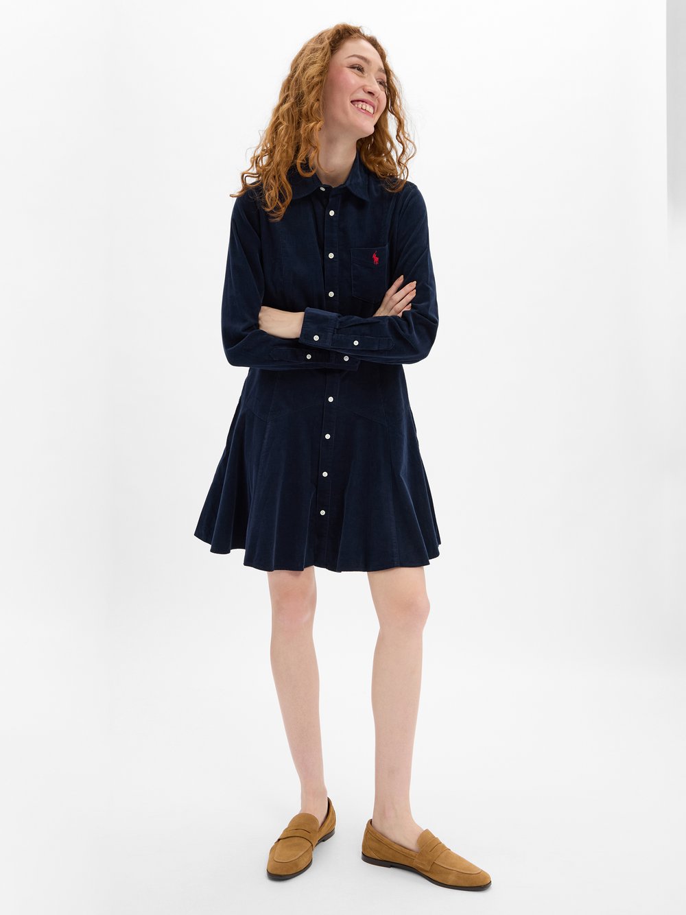 Thumbnail - Polo Ralph Lauren Kleid Damen Baumwolle blau, 38